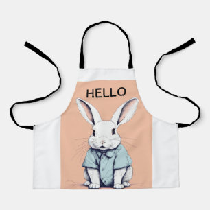 TABLIER PERSONNALISER APRON AVEC RABBIT LOVER