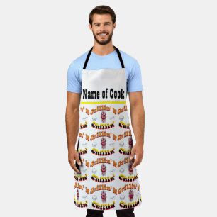Tablier Personnaliser avec le nom Jardin Grillin' N Chilli