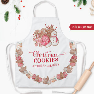 Tablier Personnaliser avec votre texte, Cookies de Noël