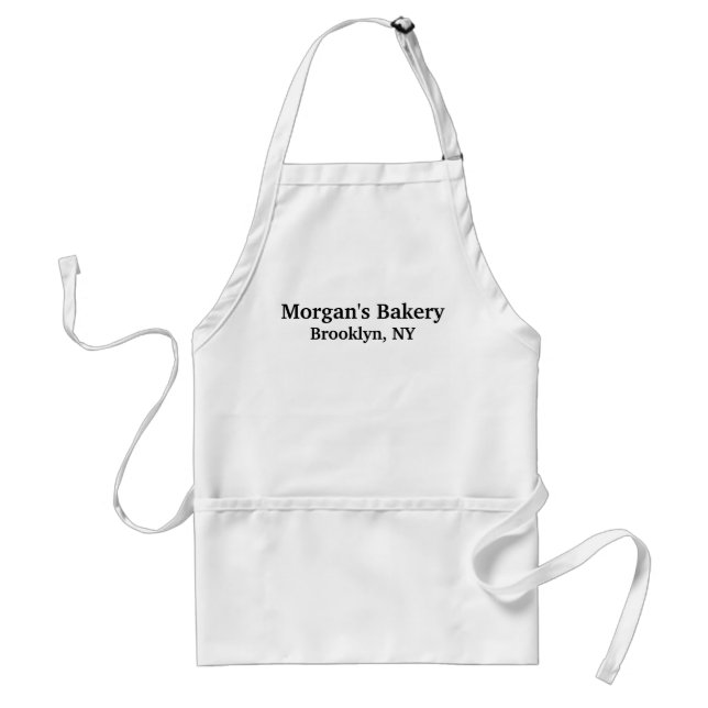 Tablier personnaliser changement nom texte blanc noir tabl (Devant)
