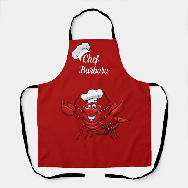 Tablier Personnaliser Chef Homard Tout-En-Tout Imprimer Ta (Recto)