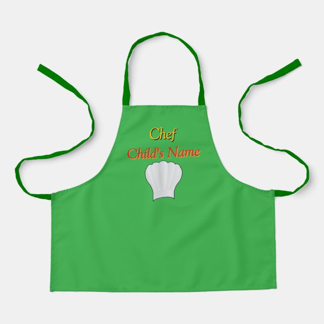 Tablier Personnaliser Chef Kids Green Craft (Recto)