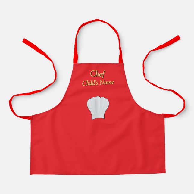 Tablier Personnaliser Chef Kids Red Craft (Recto)