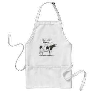 Tablier Personnaliser de vache à pensée du Holstein il