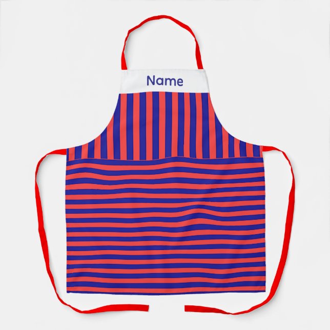 Tablier Personnaliser des bandes verticales horizontales r (Recto)