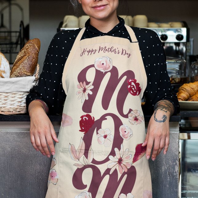 Tablier Personnaliser Happy Mother's Day Maman (Créateur téléchargé)