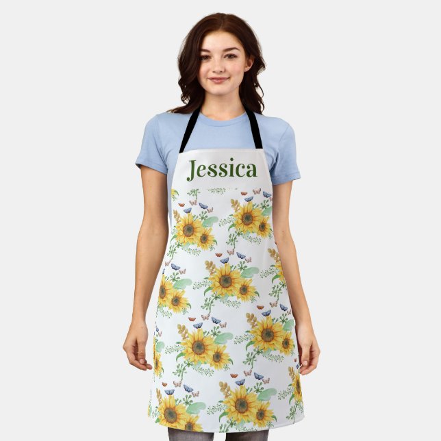 Tablier Personnaliser Hello the Spring Flower (Porté)
