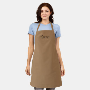 Tablier Personnaliser la Personnaliser NOM monogramme brun