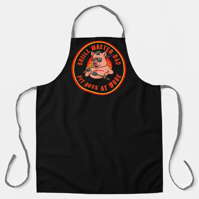 Tablier Personnaliser le barbecue à cochons Maître de gril (Recto)