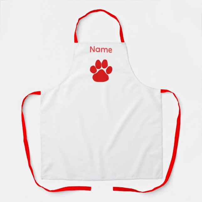 Tablier Personnaliser le logo Red Paws (Recto)