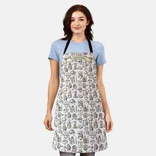 Tablier Personnaliser le motif de symbole de cuisine de bo