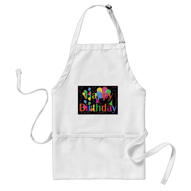 Tablier Personnaliser le nom de la fête d'anniversaire Art (Devant)