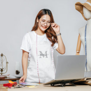 Tablier Personnaliser le nom du monogramme Ajouter une cou
