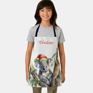 Tablier Personnaliser le nom Noël Koala dans la gomme