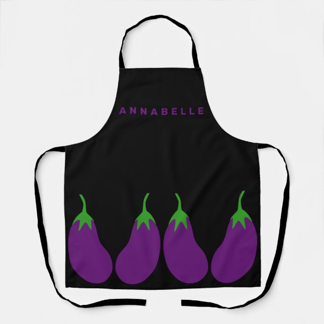 Tablier Personnaliser les aubergines (Recto)
