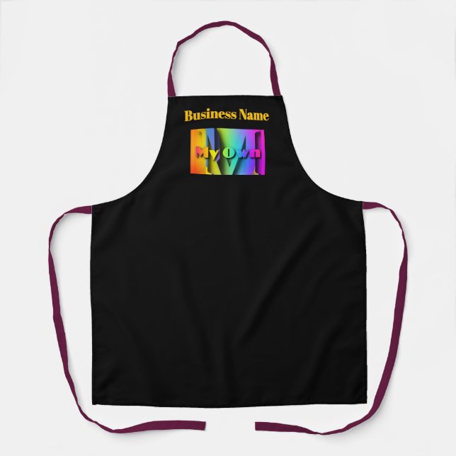 Tablier Personnaliser Mon Propre Café Café Noir (Recto)