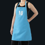 Tablier Personnaliser monogramme initial bleu clair blanc<br><div class="desc">Personnaliser monogramme initial bleu clair blanc Apron Unisex. Disponible en plusieurs tailles. Idéal pour les cuisiniers,  chefs,  poteries,  céramiques,  arts et artisanat,  travail,  cuisine,  cuisine,  boulangerie,  barbecue,  grill,  mais aussi les entreprises et les magasins,  etc</div>