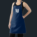 Tablier Personnaliser monogramme initial marine bleu blanc<br><div class="desc">Personnaliser monogramme initial marine bleu blanc Apron Unisex. Disponible en plusieurs tailles. Idéal pour les cuisiniers,  chefs,  poteries,  céramiques,  arts et artisanat,  travail,  cuisine,  cuisine,  boulangerie,  barbecue,  grill,  mais aussi les entreprises et les magasins,  etc</div>