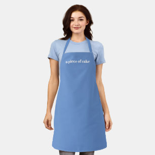 Tablier Personnaliser Nom minimaliste élégant cornflower