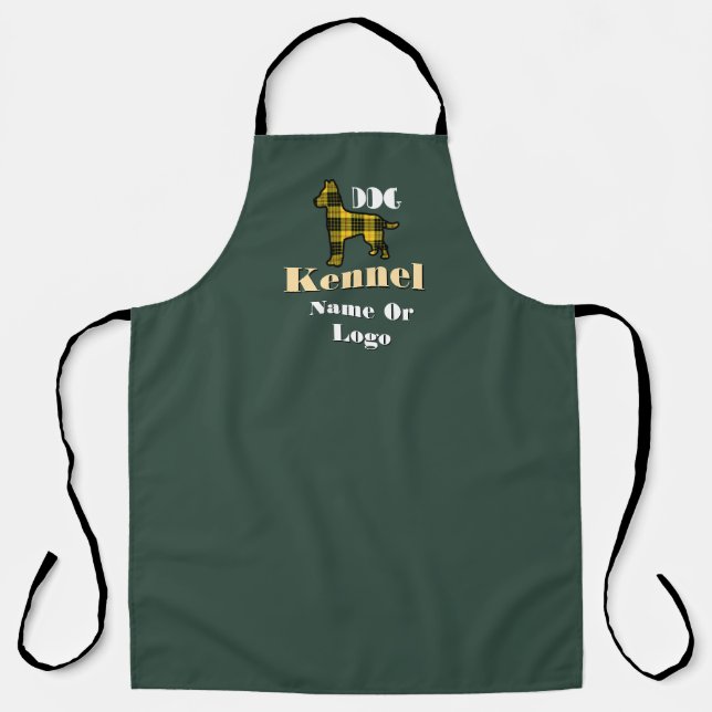 Tablier Personnaliser Nom Ou Logo Chien Kennel Dk Green (Recto)