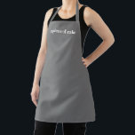 Tablier Personnaliser Nom texte minimaliste élégant gris b<br><div class="desc">Personnaliser Nom texte minimaliste élégant gris blanc Apron Personnaliser,  personnalisez avec nom,  citation,  phrase ou texte. Idéal pour cuisiniers,  chefs,  poteries,  céramiques,  artisanat,  travail,  cuisine,  boulangerie,  barbecue,  grill,  mais aussi pour les entreprises et les magasins,  etc</div>