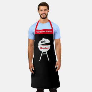 Tablier Personnaliser Personnaliser Nom Grill Chef Mens Fe