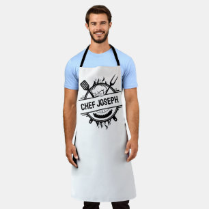 Tablier Personnaliser Votre Nom Chef Grill Cuisinier Fête 