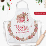 Tablier Personnalisez avec votre texte, Cookies de Noël<br><div class="desc">Faites de cette belle unique d'un agréable espace de vacances votre propre et customisez-la avec votre propre texte. Deux zones de texte disponibles pour la personnalisation. Design magnifique avec biscuits de vacances dans un mélange de beige, blanc et rouge. Arbre de Noël, bonhomme de neige, coeur, flocon de neige, mitaines...</div>