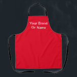 Tablier Personnalisez votre marque rouge<br><div class="desc">Taille : Tablier d'impression tout-en-un, moyen 26"x30" Que vous soyez cuisine à la maison, que vous soyez l'hôte d'un barbecue d'été ou que vous fassiez de l'artisanat, faites-le avec style avec nos tabliers entièrement personnalisables ! Fabriqués en polyester de haute qualité, nos designs entièrement sublimés feront certainement une grande impression...</div>