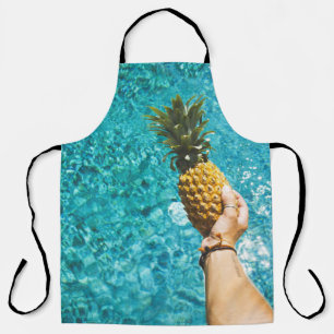 Tablier Personne tenant un ananas jaune
