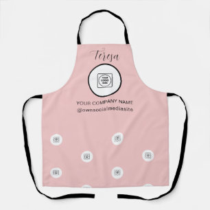 Tablier Personnel de salon minimaliste Logo personnalisé N