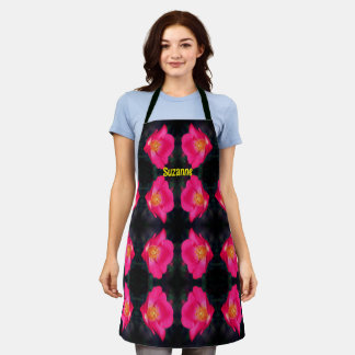 Tablier Pétales rose vif Abstrait motif floral
