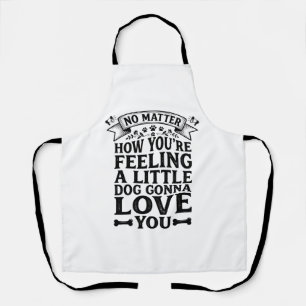 Tablier Petit Chien Amour Vous Conception de Typographie V
