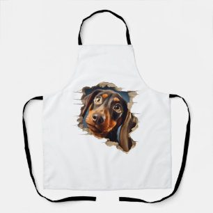 Tablier Petit chiot dachshund mignon qui regarde