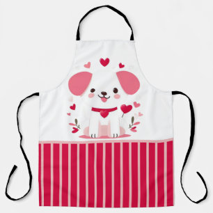 Tablier Petit chiot de la Saint-Valentin