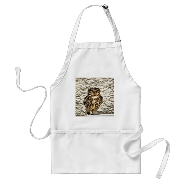 Tablier Petit Chouette Brown Portrait Artistique (Devant)