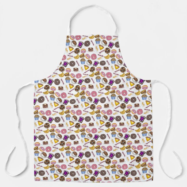 Tablier Petit-déjeuner Aliments Muffin Banana Pancake Baco (Recto)