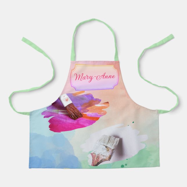 Tablier Petit ensemble de peinture et de brosse Artist (Recto)