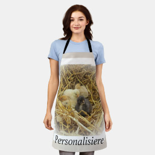 Tablier petit poulet ,niedliche hühnchen im stroh