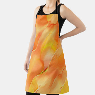 Tablier Petit taillé dans le jaune et beaucoup d'orange