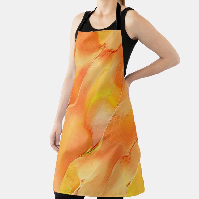 Tablier Petit taillé dans le jaune et beaucoup d'orange (Insitu)