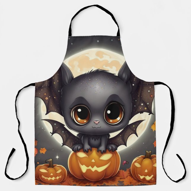 Tablier Petite chauve-souris Halloween (Recto)