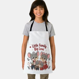 Tablier Petite Famille Grand Amour Souris Mignonne
