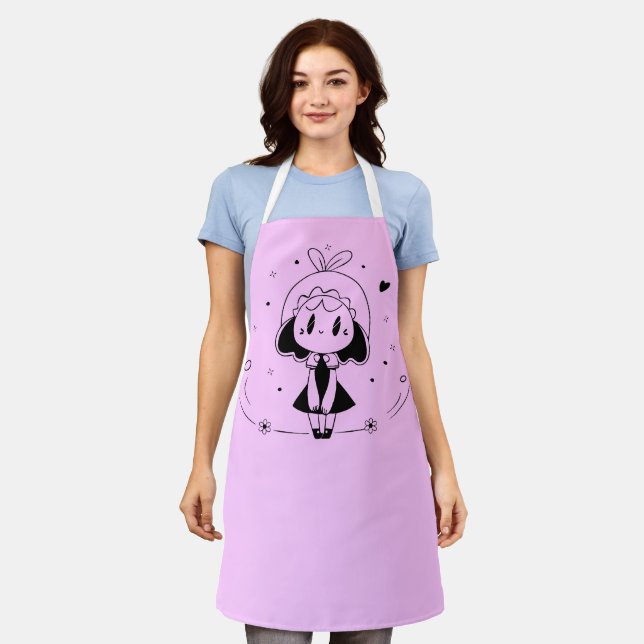 Tablier Petite mignonne fille Anime (Porté)