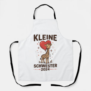 Tablier Petite sœur 2024 Conception de sœur girafe mignonn