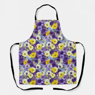 Tablier Petites panneaux violets et jaunes