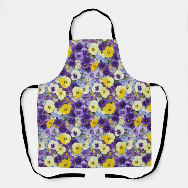 Tablier Petites panneaux violets et jaunes (Recto)
