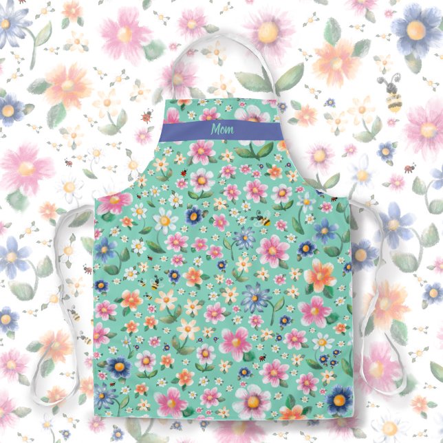 Tablier Petits coccinelles, bourdons et fleurs Motif (Créateur téléchargé)