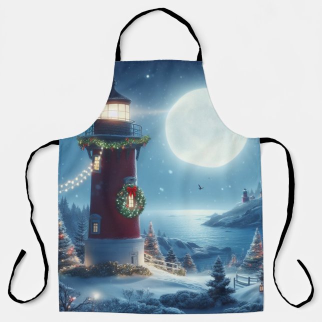 Tablier Phare de Noël nautique (Recto)