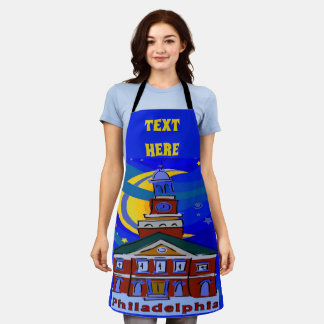 Tablier Philadelphie Design Abstrait ajouter du texte, Apr